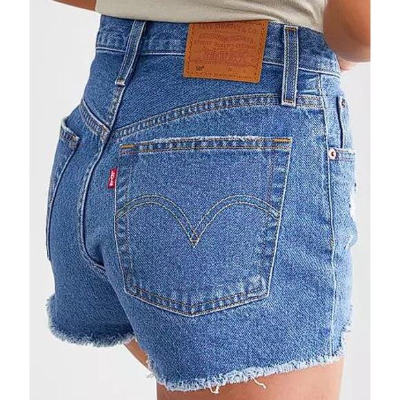 LEVI'S Women's 501 Original Short Size 33 In Oxnard Audio - Picture 5 of 12